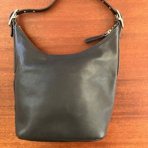 Black leather vintage Coach bag
